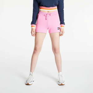 Teplákové šortky TOMMY JEANS Badge Sweatshort Pink Daisy