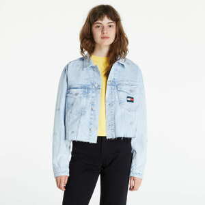 Džíska TOMMY JEANS Oversized Crop Tracker Jacket Denim Color