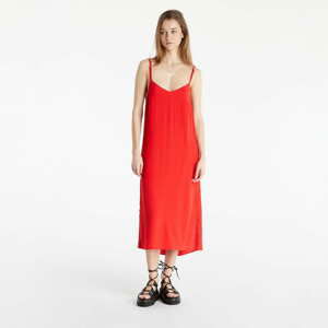 Šaty TOMMY JEANS Essential Cami Midi Dress Deep Crimson