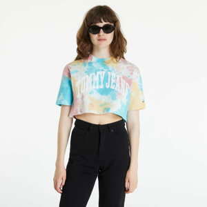 Dámské tričko TOMMY JEANS Oversized Crop Tiedye College Tee Tie Dye Multi