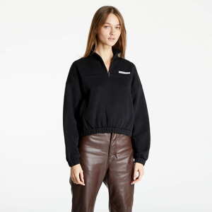 Dámská mikina CALVIN KLEIN JEANS Micro Flock Half Zip Ck Black