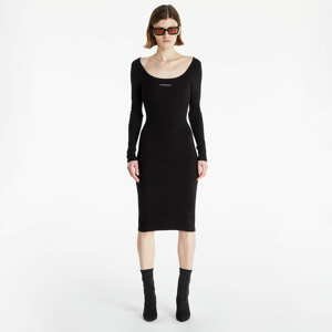Šaty CALVIN KLEIN JEANS Micro Branding Sweater Dress Ck Black