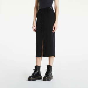 Sukně CALVIN KLEIN JEANS Buttons Through Split Midi Skirt Ck Black