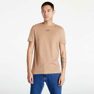 Tričko s krátkým rukávem CALVIN KLEIN JEANS Stacked Logo Tee Timeless Camel