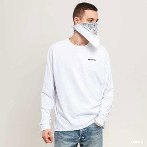 Patagonia M's LS P6 Logo Responsibili Tee White