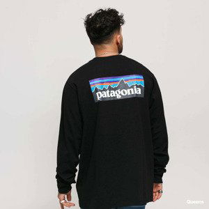 Tričko Patagonia M's LS P6 Logo Responsibili Tee Black S