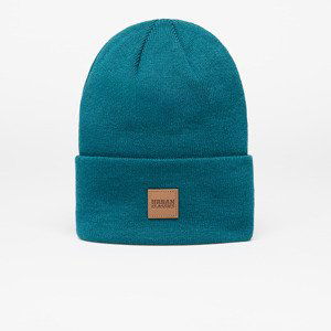 Urban Classics Leatherpatch Long Beanie Dark Green