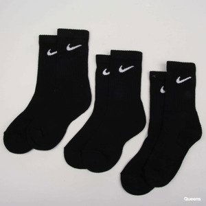 Nike Everyday Cushioned Training Crew Socks 3-Pack Black/ White