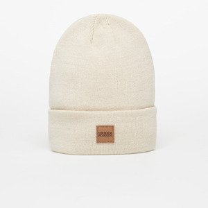Urban Classics Synthetic Leatherpatch Long Beanie Sand