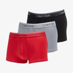 Calvin Klein Microfiber Stretch Wicking Technology Low Rise Trunk 3-Pack Black/ Convoy/ Red Gala