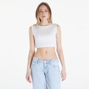 Top Calvin Klein Jeans Aop Cropped Tank Top Warp Logo White M