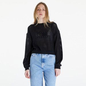 Svetr Tommy Jeans Open Stitch Flag Sweater Black M