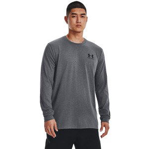 Tričko Under Armour Sportstyle Left Chest Ls Pitch Gray Medium Heather L