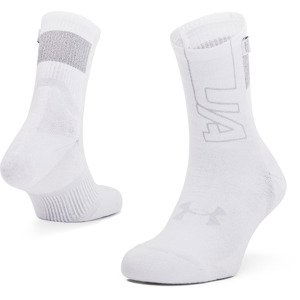 Ponožky Under Armour Armourdry Run Mid-Crew White M