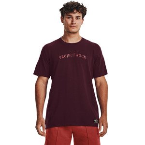 Tričko Under Armour Project Rock Crest Hw Ss Dark Maroon L