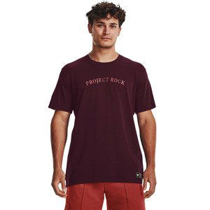 Tričko Under Armour Project Rock Crest Hw Ss Dark Maroon M