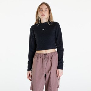 Top Nike Sportswear Phoenix Plush Women's Long-Sleeve Crop Top Black/ Sail L