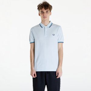 FRED PERRY Twin Tipped Fred Perry Shirt Light Ice/ Cyber Blue/ Midnight Blue