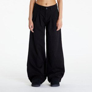 Kalhoty Urban Classics Ladies Organic Pleated Cotton Pants Black W28