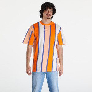 Tričko Karl Kani Small Signature Stripe Tee Orange/ Apricot/ Off White M