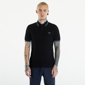 FRED PERRY Twin Tipped Shirt Black/ Light Smoke/ Runaway Bay Ocean