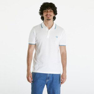 Tričko FRED PERRY Twin Tipped Shirt Snow White/ Warm grey/ Ocean L