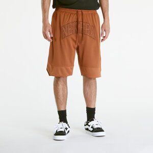 New Era Arch Logo Mesh Shorts Brown