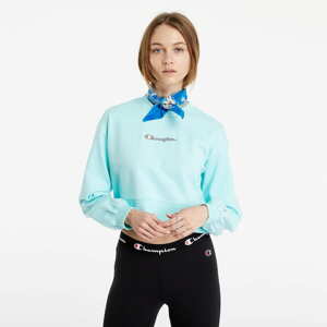 Dámská mikina Champion Rochester Logo Crewneck Crop Top Blue