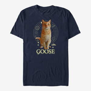 Queens Captain Marvel: Movie - Goose Kitty Men's T-Shirt Navy Blue