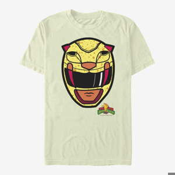 Queens Hasbro Vault Power Rangers - Big Face Yellow Men's T-Shirt Natural