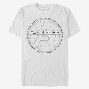 Queens Marvel Avengers Classic - Avengers Circle Icon Men's T-Shirt White
