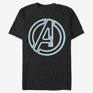 Queens Marvel Classic - Avengers Glow Icon Men's T-Shirt Black