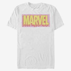 Queens Marvel Classic - Logo Drip Men's T-Shirt White