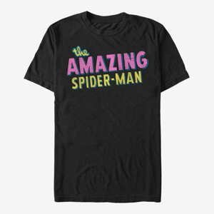 Queens Marvel Spider-Man Classic - Retro Logo Men's T-Shirt Black
