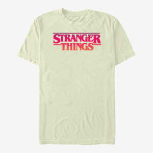 Queens Netflix Stranger Things - Grunge ST Logo Men's T-Shirt Natural