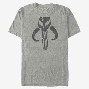 Queens Star Wars: Classic - Mando Symbol Men's T-Shirt Heather Grey