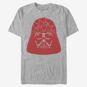 Queens Star Wars: Classic - Vader Heart Helmet Men's T-Shirt Heather Grey