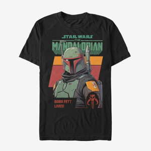 Queens Star Wars: The Mandalorian - Fett Lives Men's T-Shirt Black