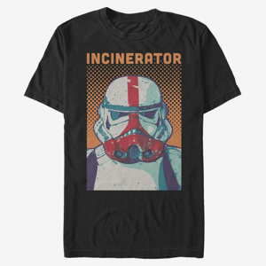 Queens Star Wars: The Mandalorian - Halftone Incinerator Men's T-Shirt Black