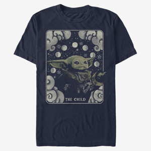 Queens Star Wars: The Mandalorian - Child Card Men's T-Shirt Navy Blue