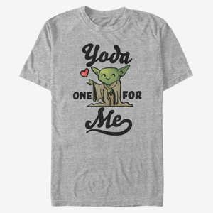 Queens Star Wars: Classic - Yoda For Men's T-Shirt Heather Grey