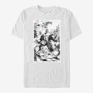 Queens Marvel - Hulk Sketch Men's T-Shirt White