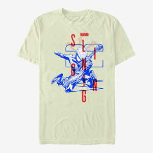 Queens Marvel - Spiderman Blue Men's T-Shirt Natural