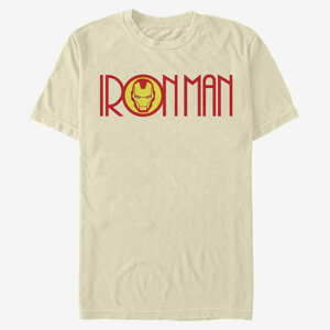 Queens Marvel Avengers Classic - Retro Ironman Logo Men's T-Shirt Natural