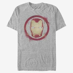 Queens Marvel Avengers: Endgame - Iron Man Spray Logo Men's T-Shirt Heather Grey