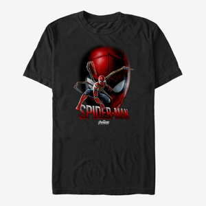 Queens Marvel Avengers: Infinity War - Iron-Spidey Face Men's T-Shirt Black