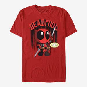 Queens Marvel Deadpool - Lil Ol Pool Men's T-Shirt Red