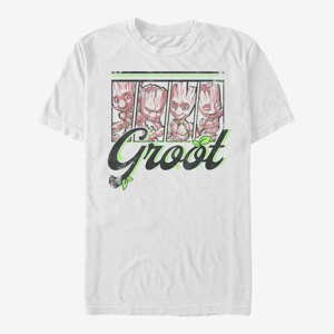 Queens Marvel Guardians Of The Galaxy Classic - FOUR PANEL GROOT Men's T-Shirt White