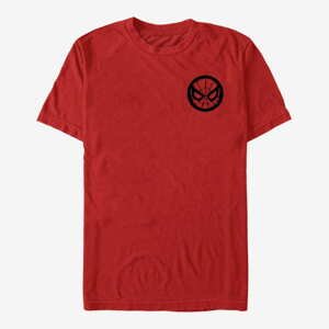 Queens Marvel Spider-Man Classic - Spider Man Face Logo Men's T-Shirt Red