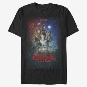 Queens Netflix Stranger Things - Classic Illustrated Poster Men's T-Shirt Black